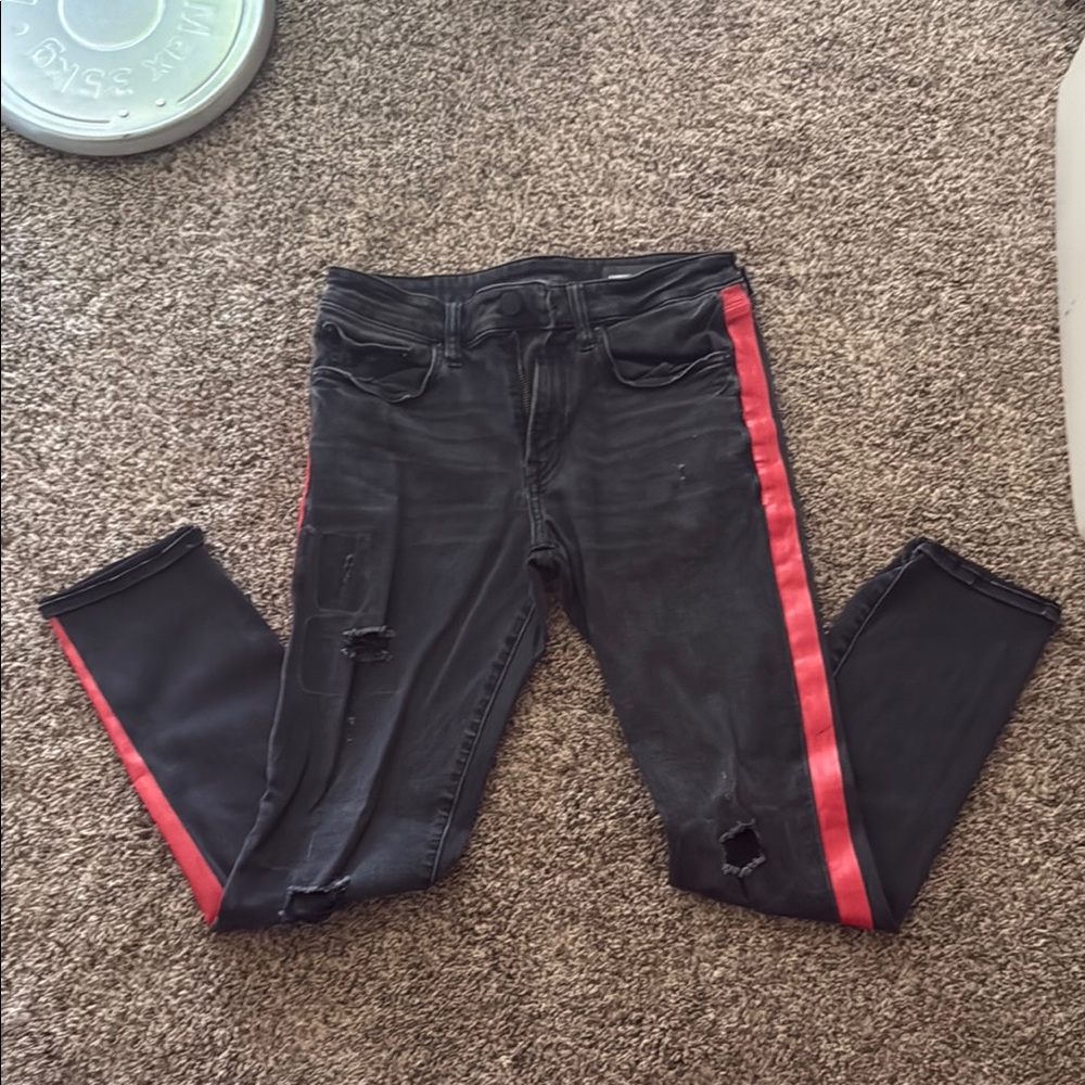 Express Slim Fit Jeans with Red Stripe